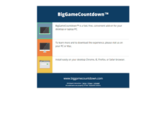 Tablet Screenshot of biggamecountdown.com